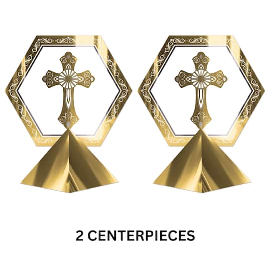 Beistle 11.5" 3D Foil Religious Centerpieces, 2ct.